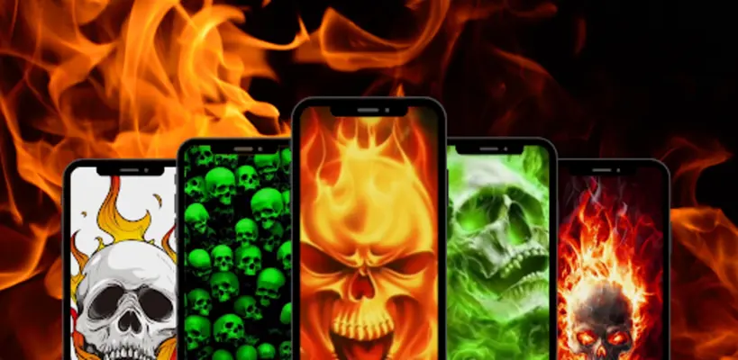 Flame Skull Wallpapers HD android App screenshot 5